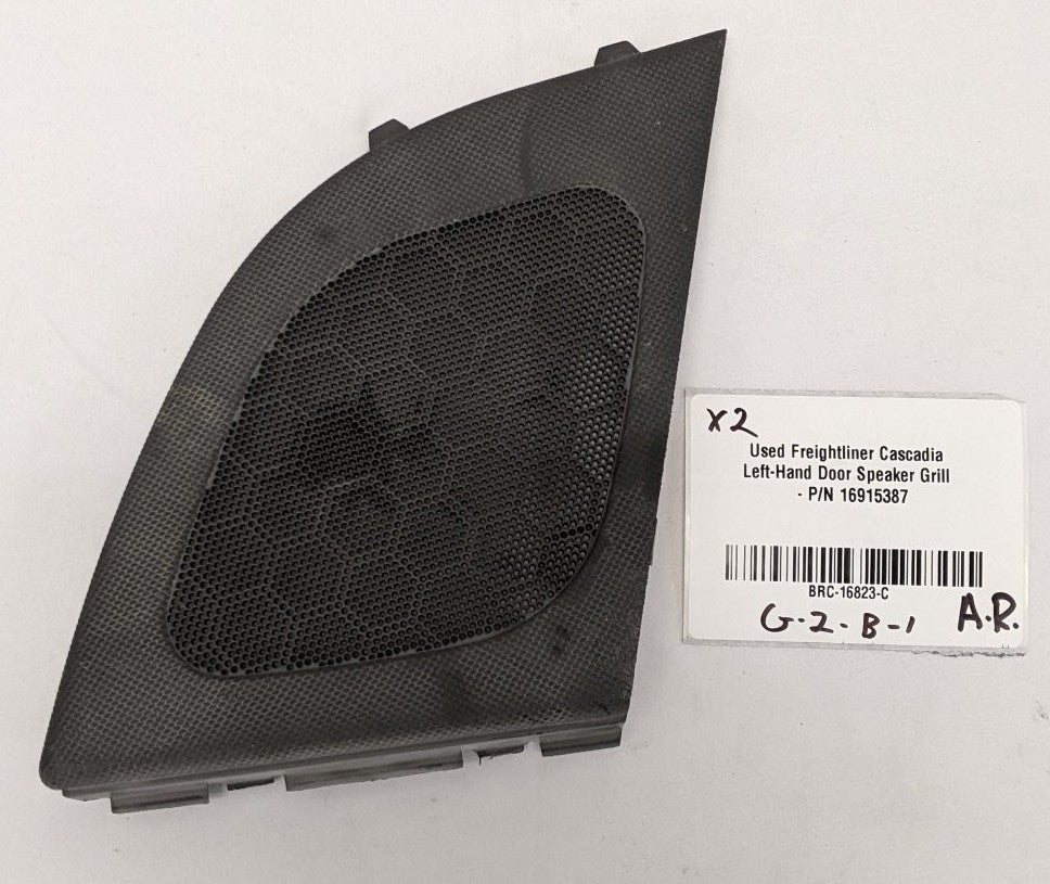 Used Freightliner Cascadia Left-Hand Door Speaker Grill - P/N 16915387