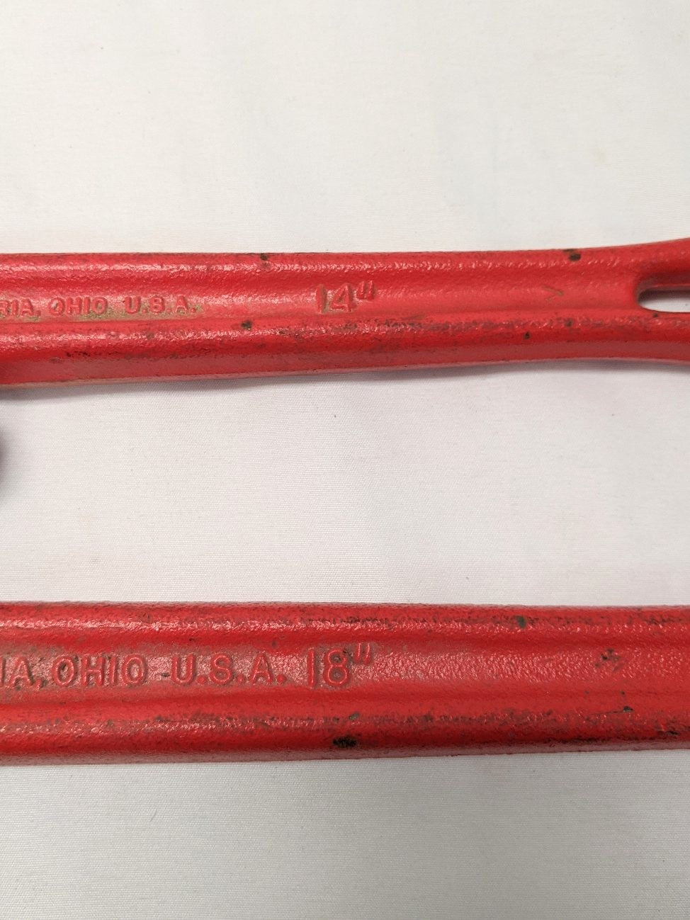 *Lot Of 2* Used Ridgid 14", 18" Steel Straight Pipe Wrenches