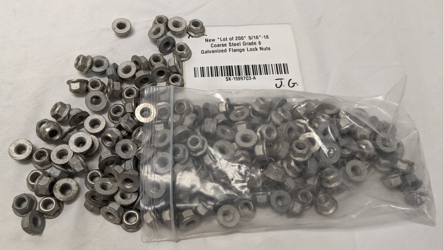 5/16" Zinc Plated Steel Flat Washers - Lot of 200 - 11/16" OD Corrosion Resistant