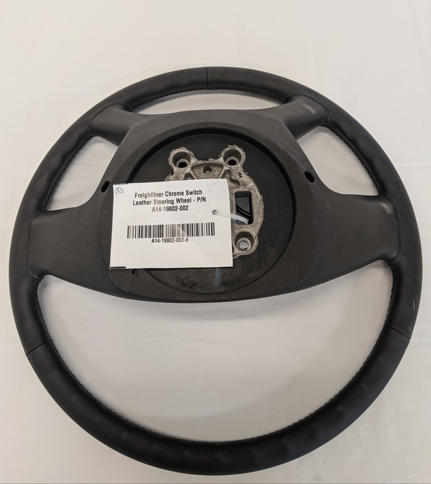 Freightliner Chrome Switch Leather Steering Wheel - P/N  A14-19802-002 (8005873041724)
