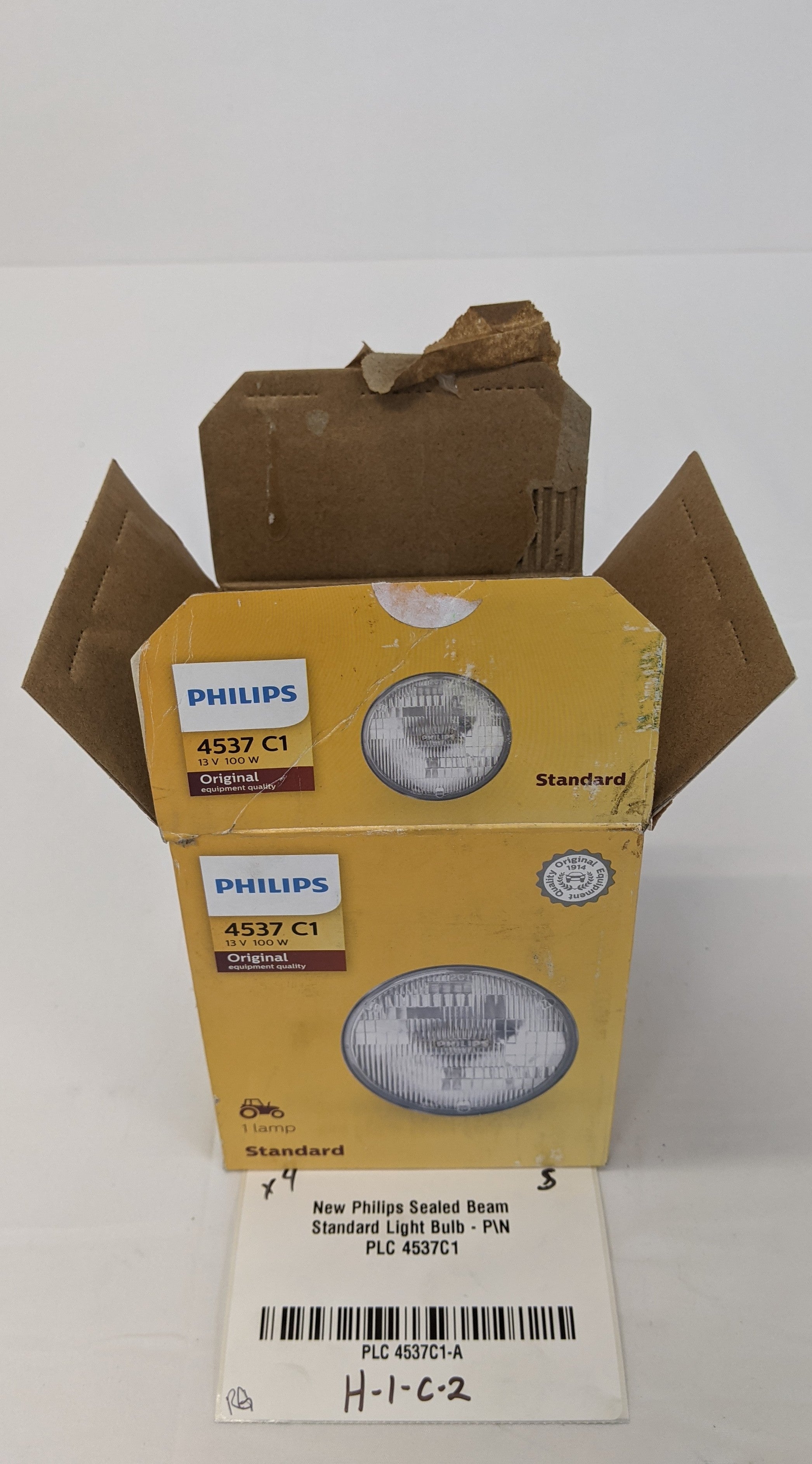 New Philips Sealed Beam Standard Light Bulb - P/N PLC 4537C1 (10123114479932)