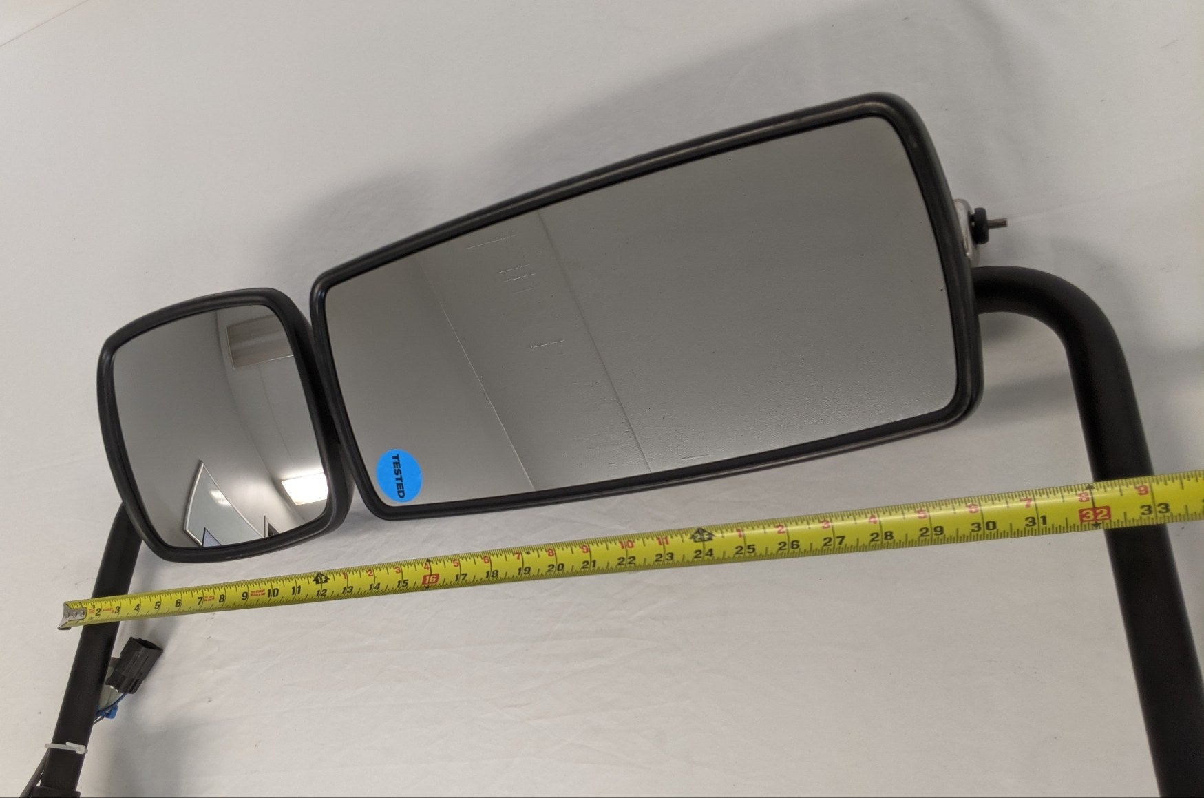 *Cracked* Freightliner M2 LH Cummins AAT CB Black Manual Mirror -P/N A22-74243-042 (6734276657238)