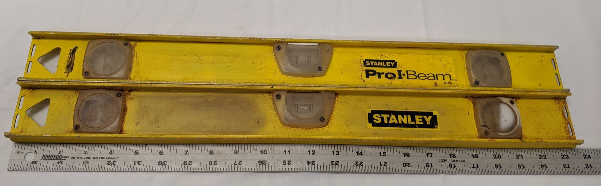 Stanley 24" Pro I-Beam Level (42-240) - Top Read - Lot of 3