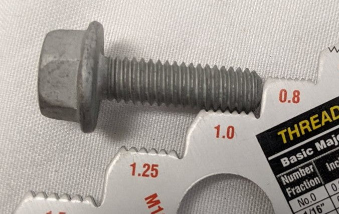 M6-1mm x 20mm Grade 8.8 Flange Bolts - Galvanized Steel, Fully Threaded, Lot of 50