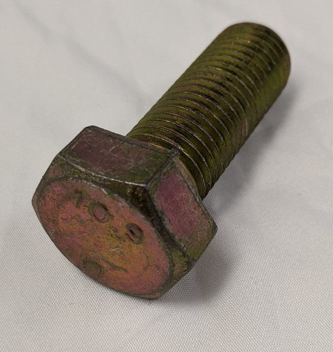 M20-2.5mm x 55mm Grade 10.9 Hex Bolts - Yellow Zinc Coated, Fully Threaded, Lot of 15