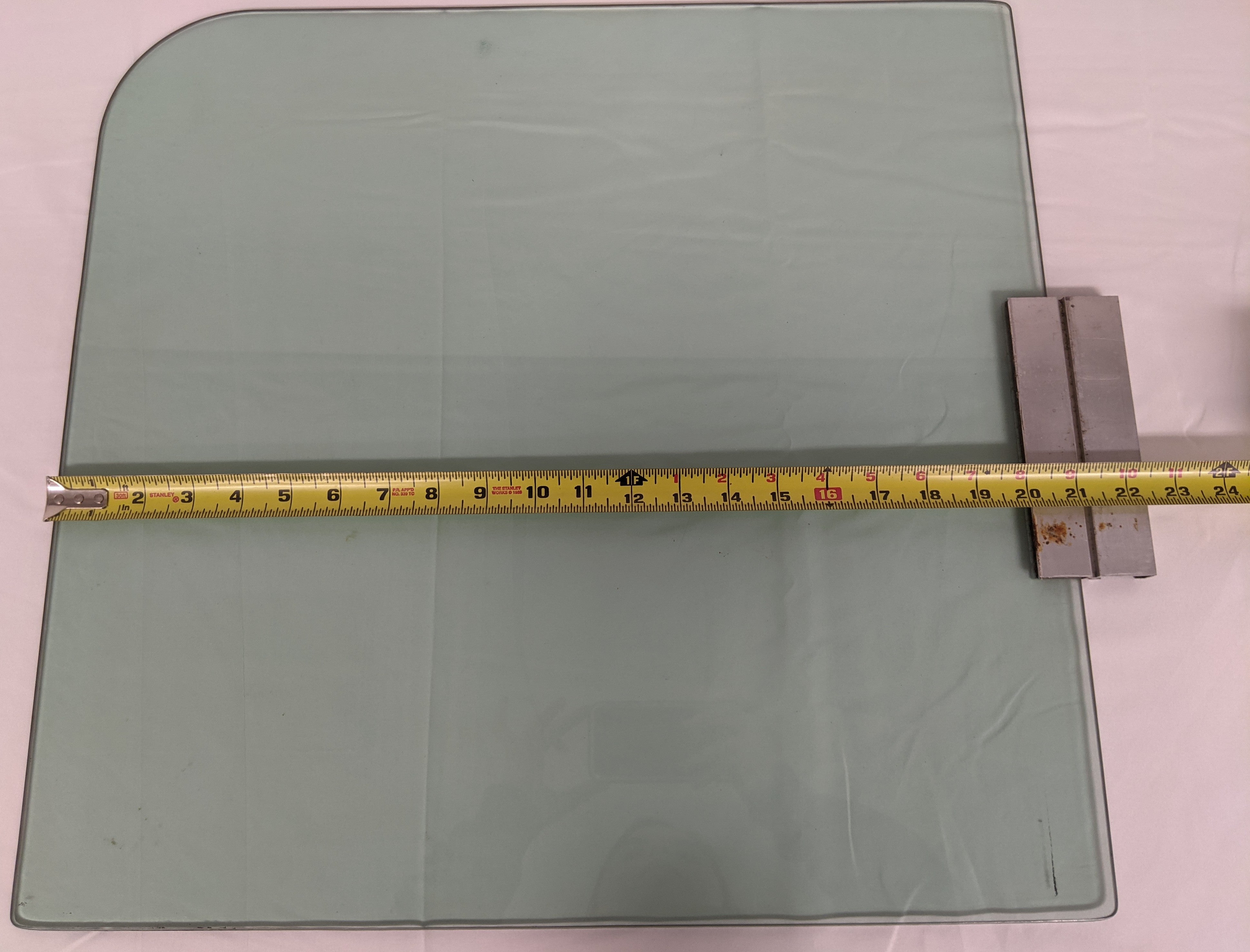 Used Freightliner FLD LH Cab Door Manual Tinted Window Glass - P/N 18-17450-001 (4023642423382)