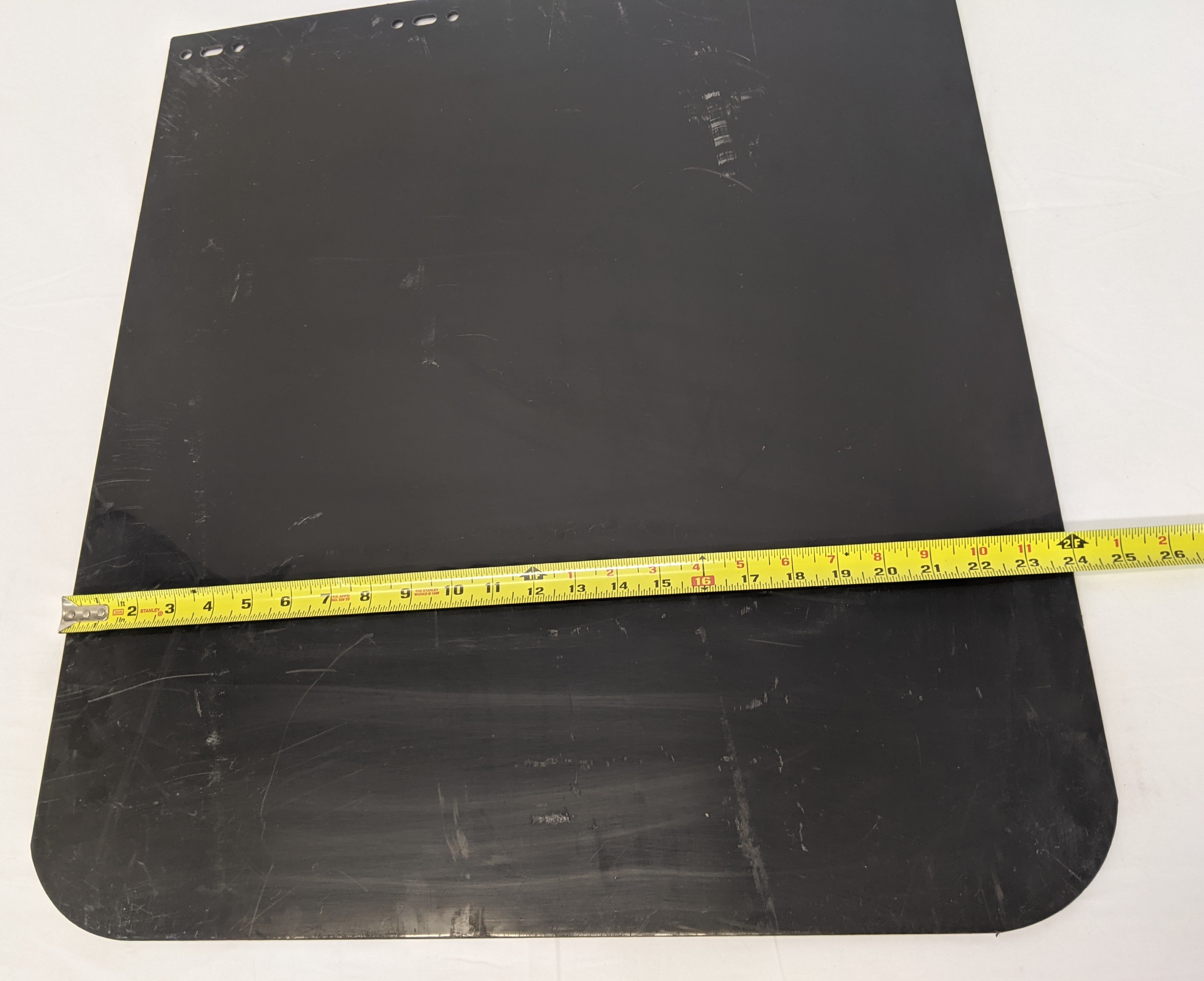 *Set Of 2* Used LH, RH 27" Black Straight Mud Flap w/ FTL Logo -P/N 22-69608-203