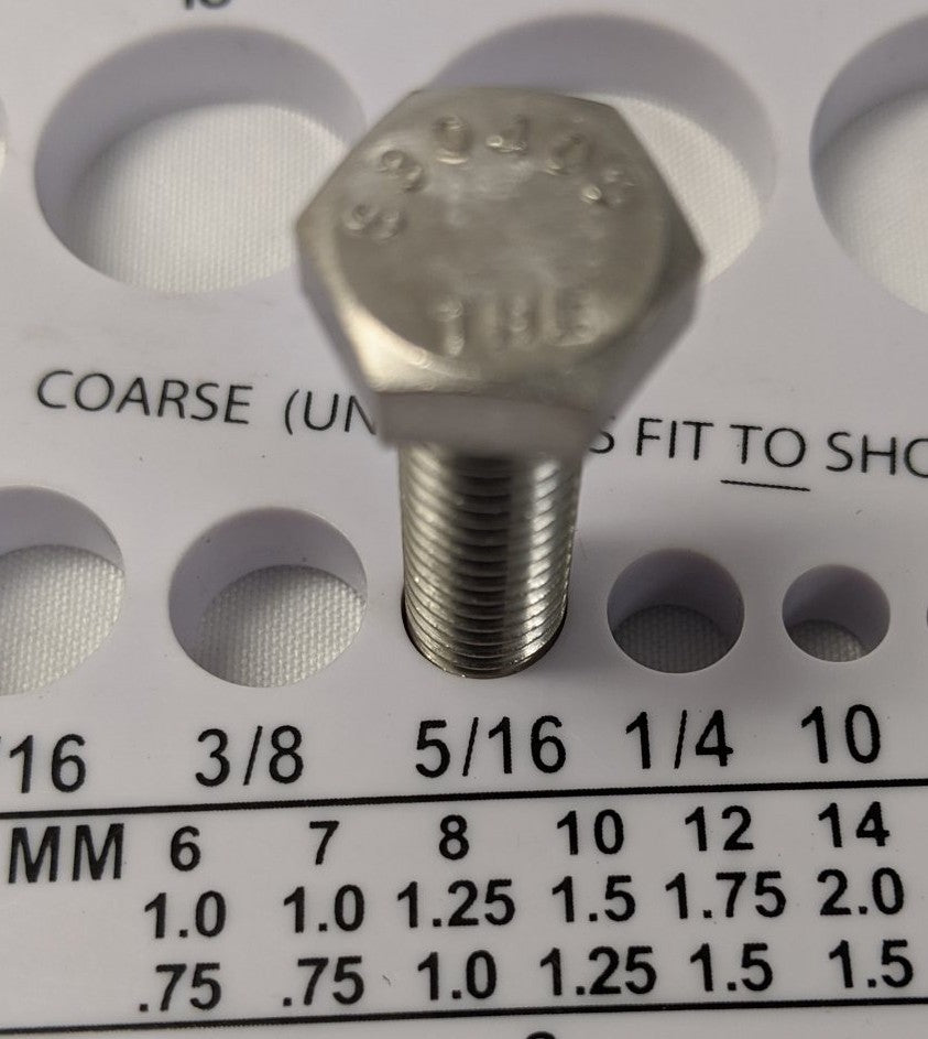 5/16"-18 x 1 1/4" Stainless Steel Hex Bolts - 18-8 (304), Fully Threaded, Lot of 100