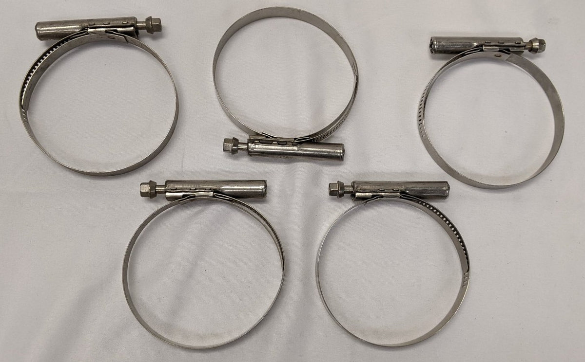 *Lot of 5* Tridon 2-1/2" - 3-1/2" (64-89 mm) Screw Adjust Hose Clamp