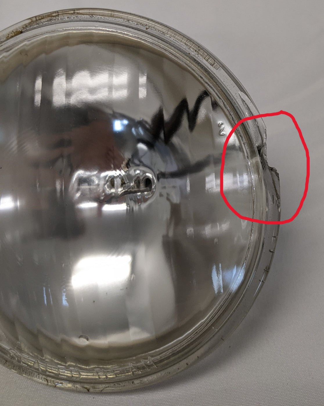 Damaged Grote Amber Beacon Strobe Light - P/N A06-71876-000