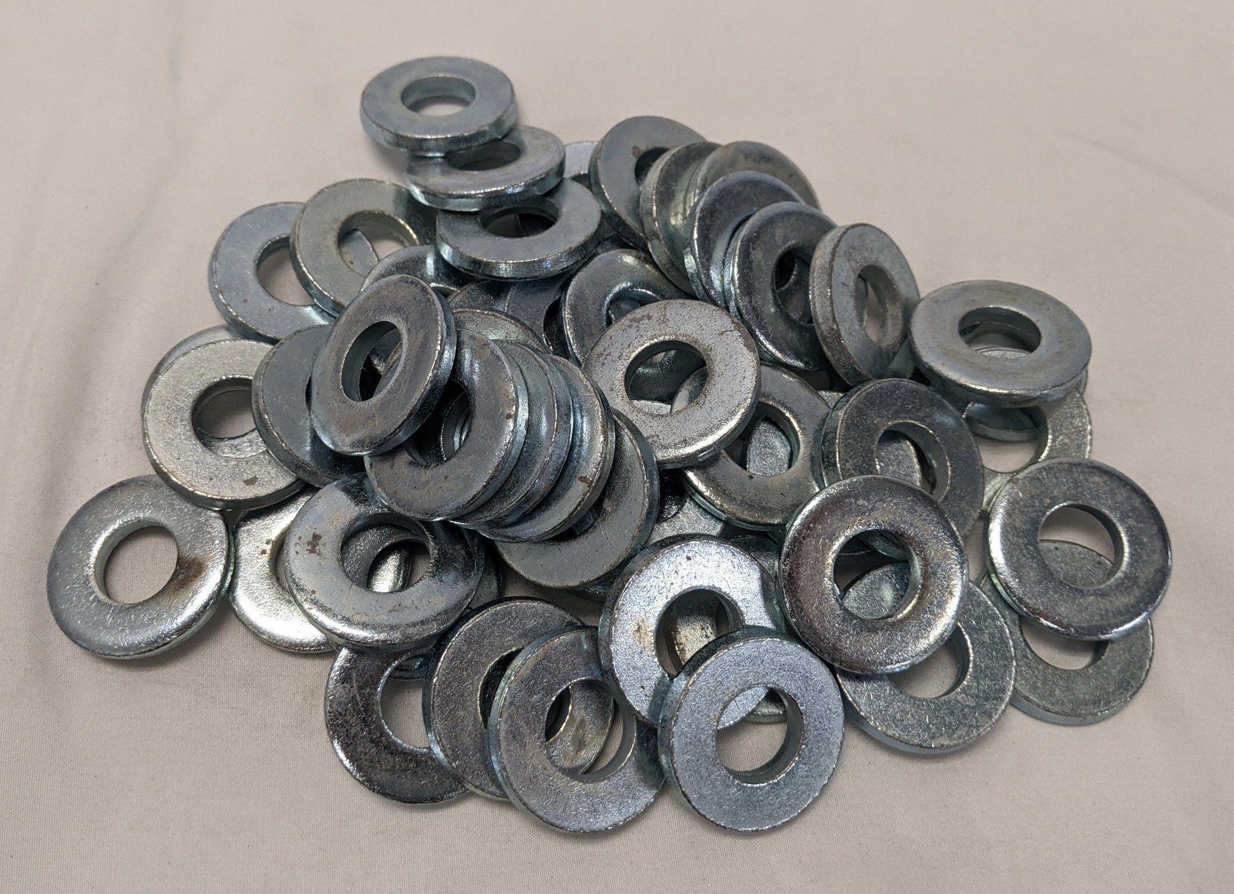 50 Zinc Plated Steel Thick Washers 5/8" x 1-1/2"