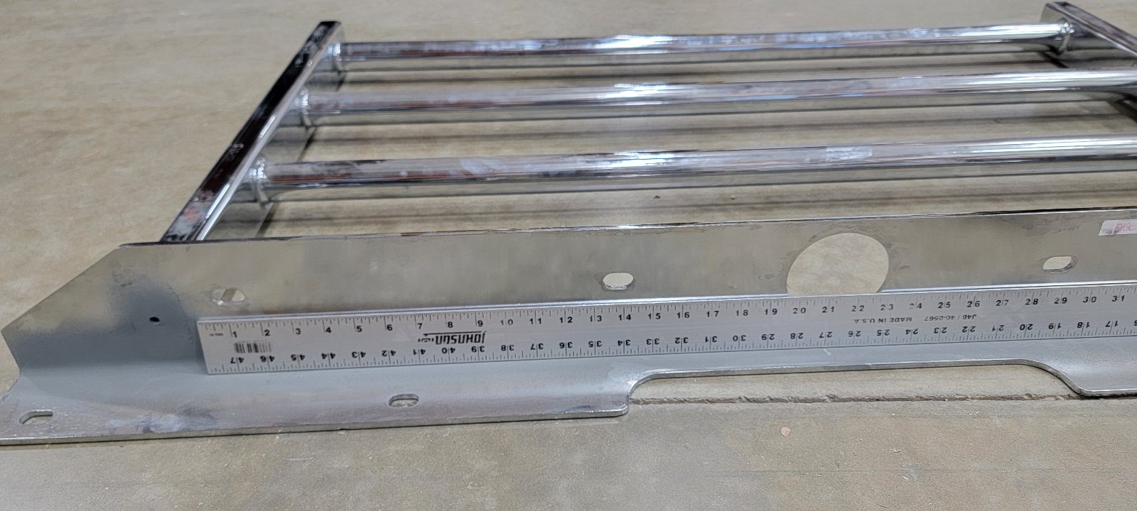 Western Star 49X Chrome Bumper Grille Guard - P/N  A21-29158-001