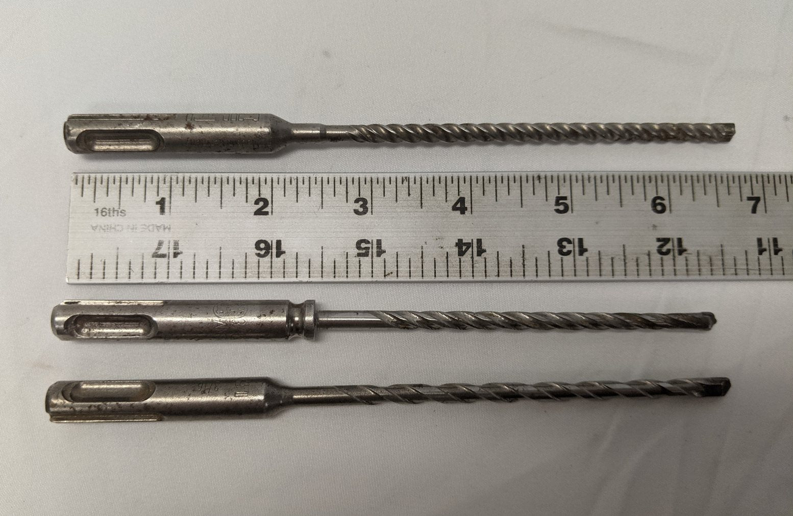 Masonry Drill Bits 3/16" 1/4" x 7.5" | Lot of 6 | SDS Plus | Dewalt Hilti Ansi