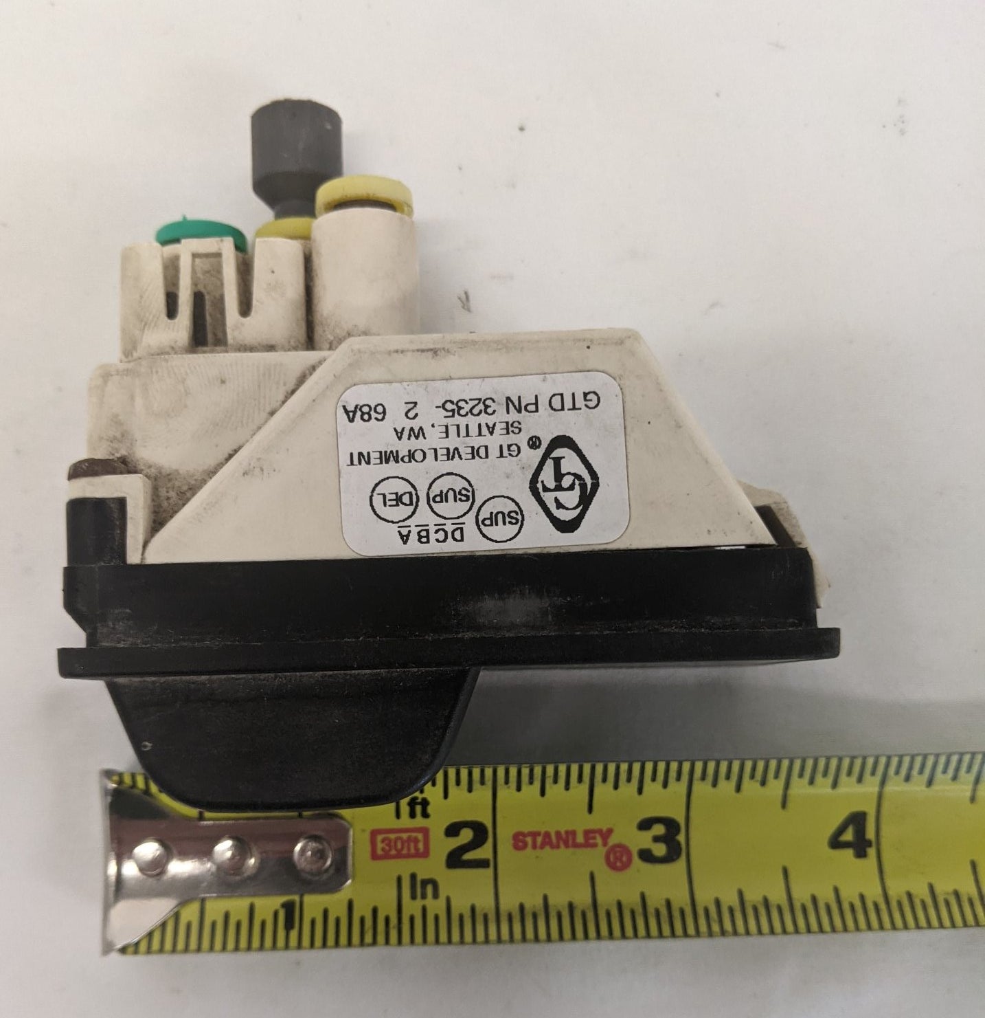 Damaged GT Development Fifth Wheel Slide Toggle Valve w/o Bulb - P/N GTD 3235 2