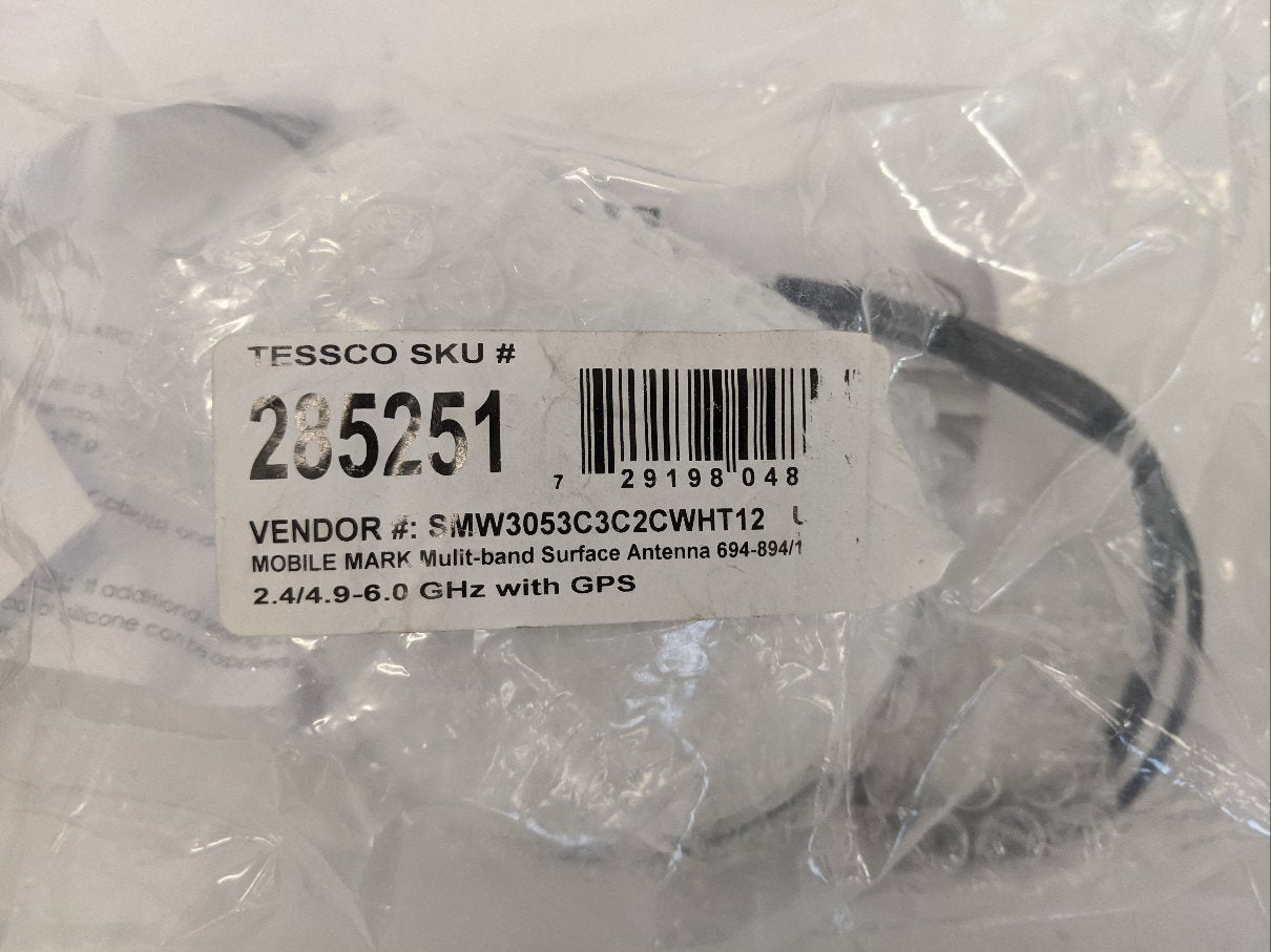 New Mobile Mark Multi-Band Surface Antenna & 22' Cable-P/N SMW 305-3C3C2C-WHT-12 (10162103255356)
