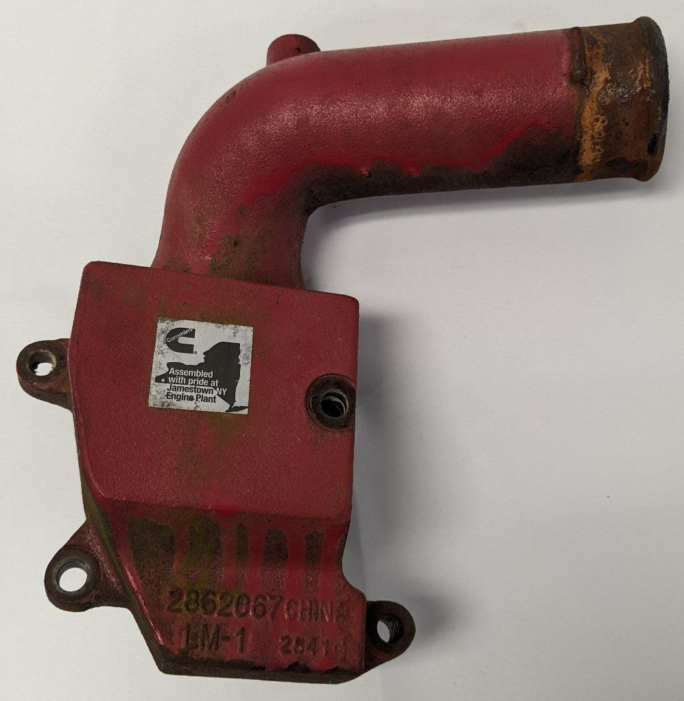 Used Cummins Water Thermostat Housing Assembly -P/N 2862067