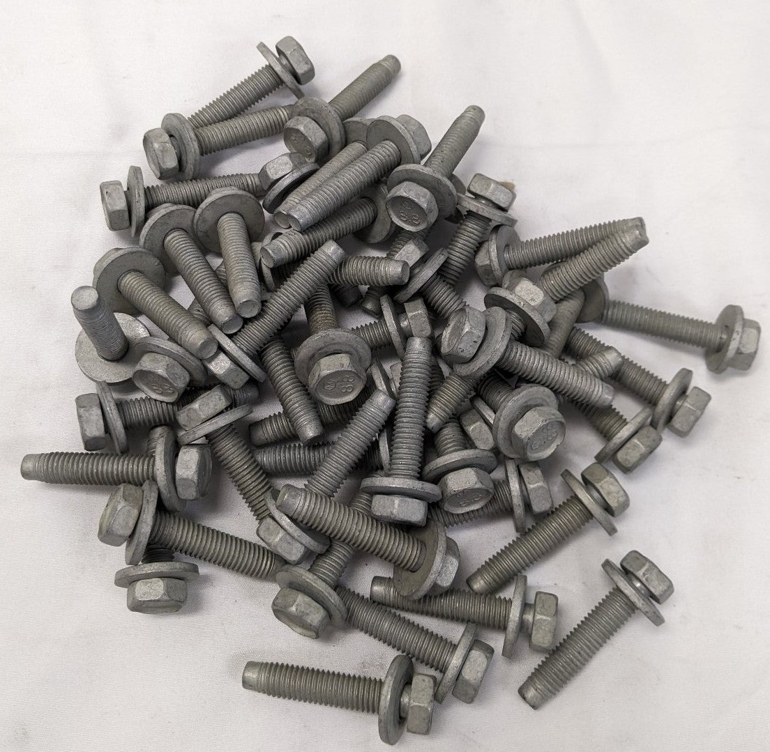 *Lot of 50*New M8-1.25 x 40mm Fully Threaded Grade 8.8 Galvanized Bolts W/Washer