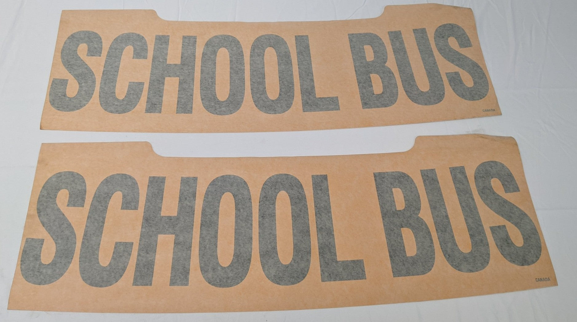 *Lot Of 2* Fluorescent Yellow 38" x 13" School Bus Decal Stickers - P/N: 150531