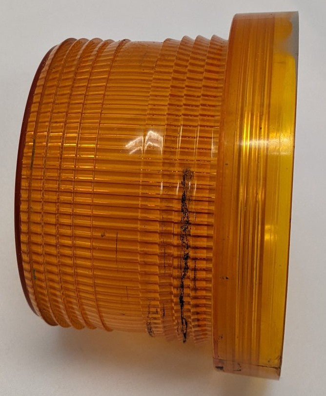 Used Grote 3" Amber Beacon Strobe Light Lens - P/N 98283