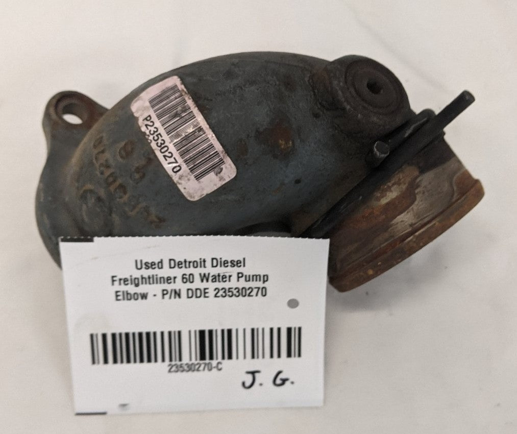 Used Detroit Diesel Freightliner 60 Water Pump Elbow - P/N DDE 23530270