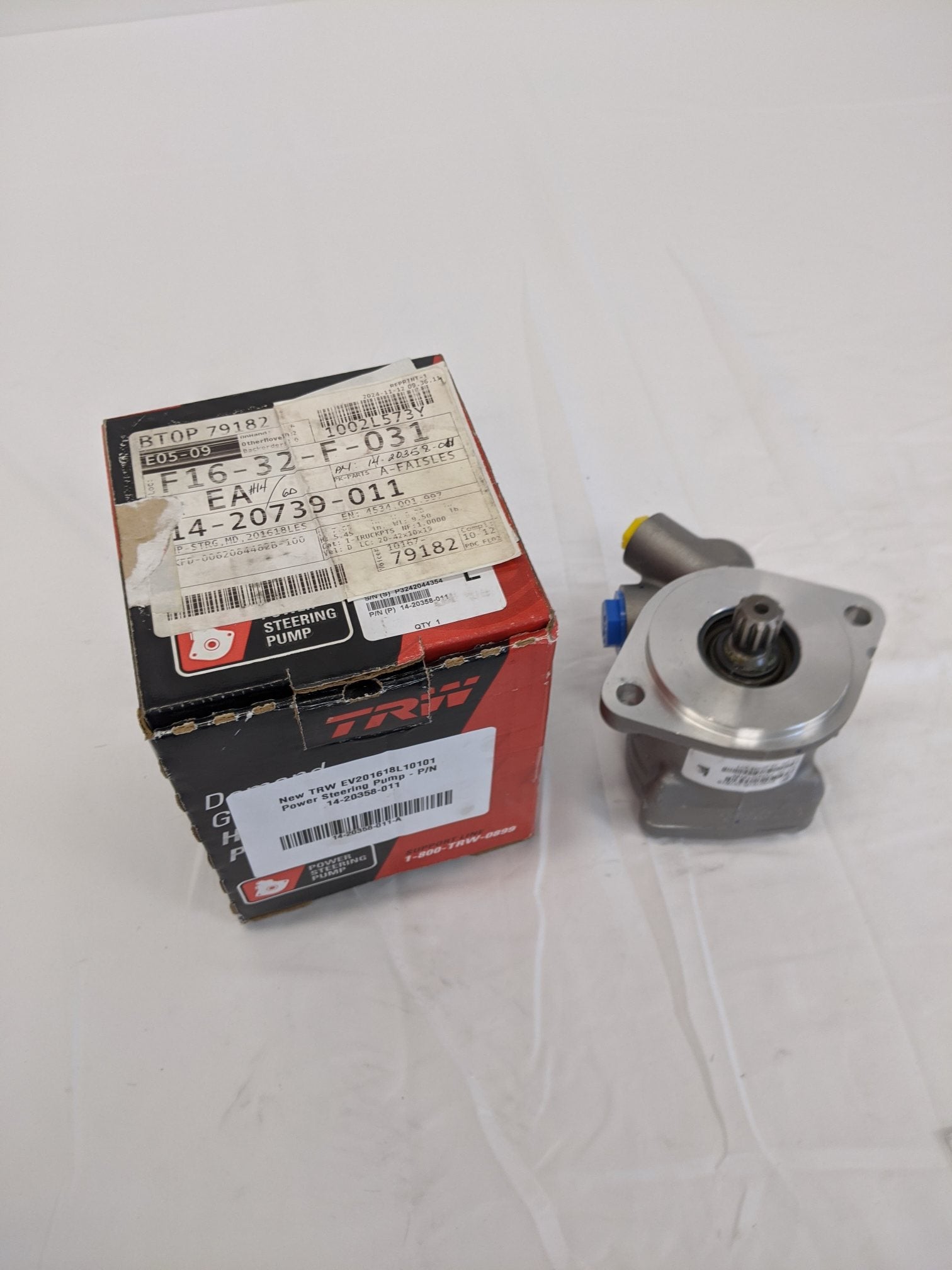New TRW EV201618L10101 Power Steering Pump - P/N  14-20358-011 (10162411700540)