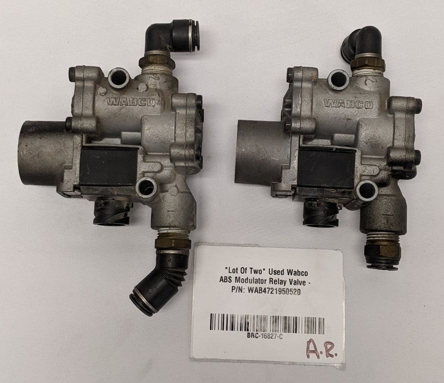 *Lot Of Two* Used Wabco ABS Modulator Relay Valve - P/N: WAB4721950520