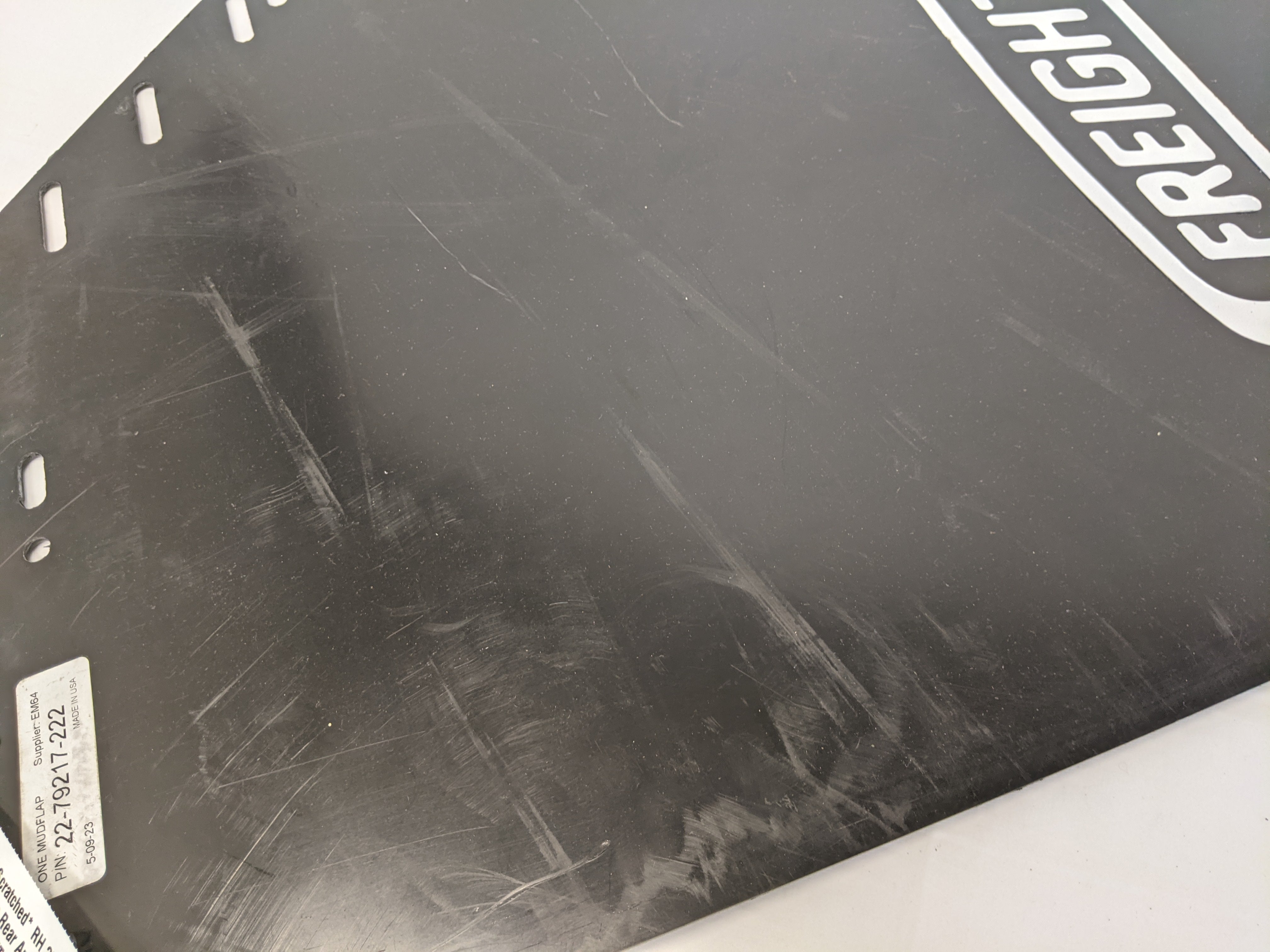 *Scratched* RH 27" 45 Degree Rear Angled Mud Flap w/ FTL Logo - P/N 22-79217-222 (10137514737980)
