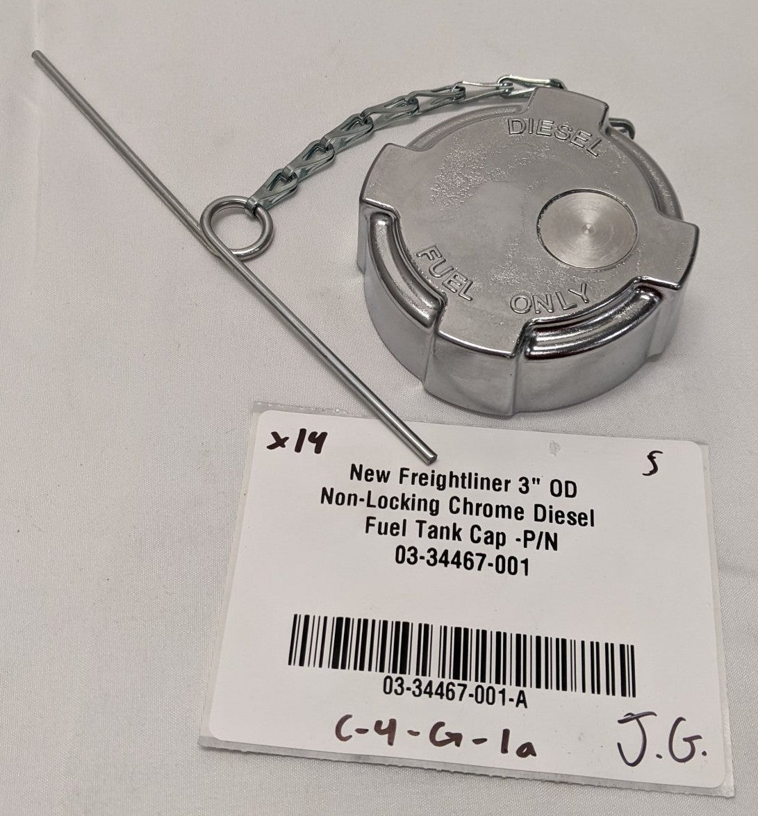 Freightliner Chrome Diesel Fuel Tank Cap | P/N 03-34467-001