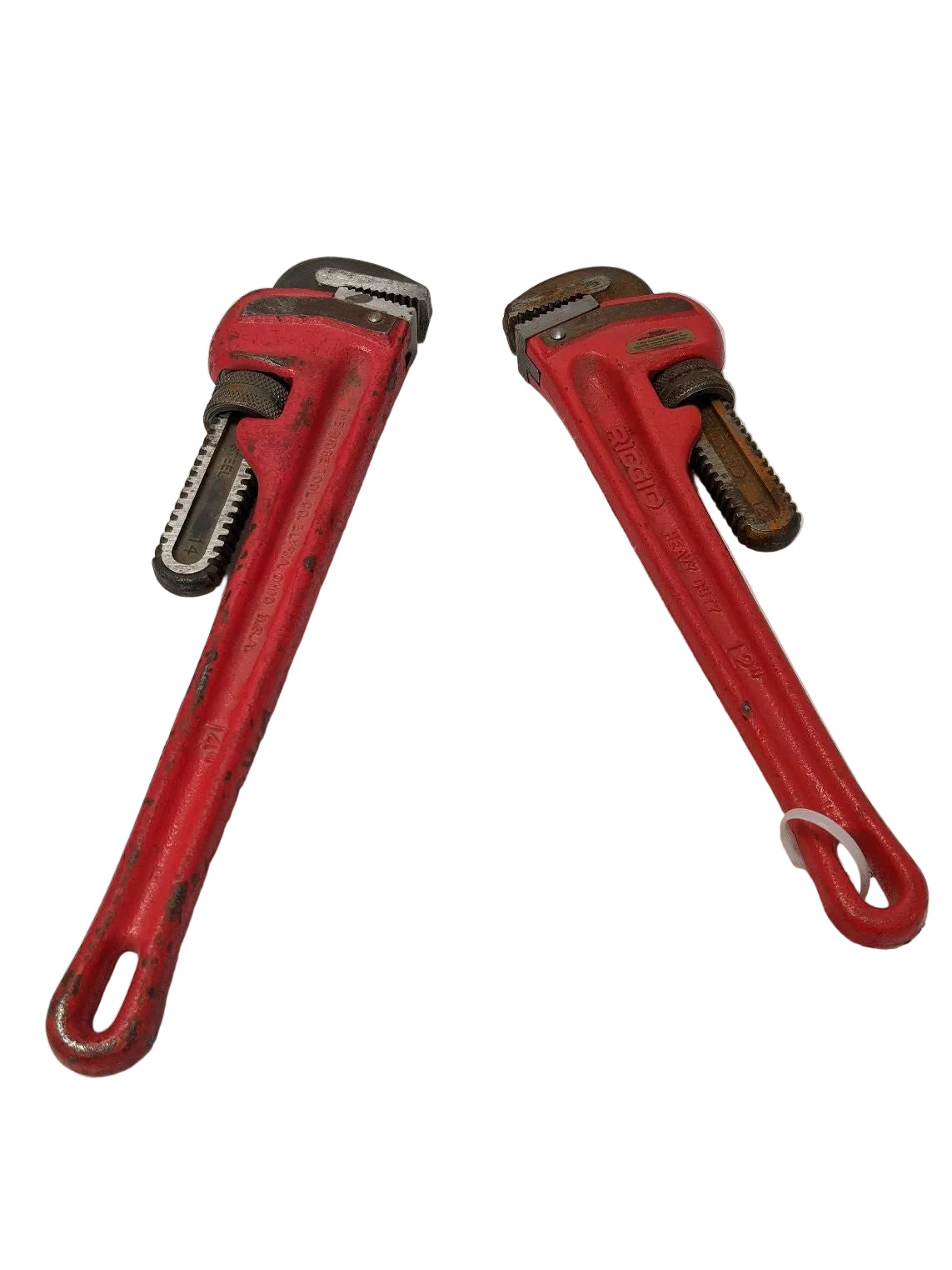 *Lot Of 2* Used Ridgid 12", 14" Steel Straight Pipe Wrenches