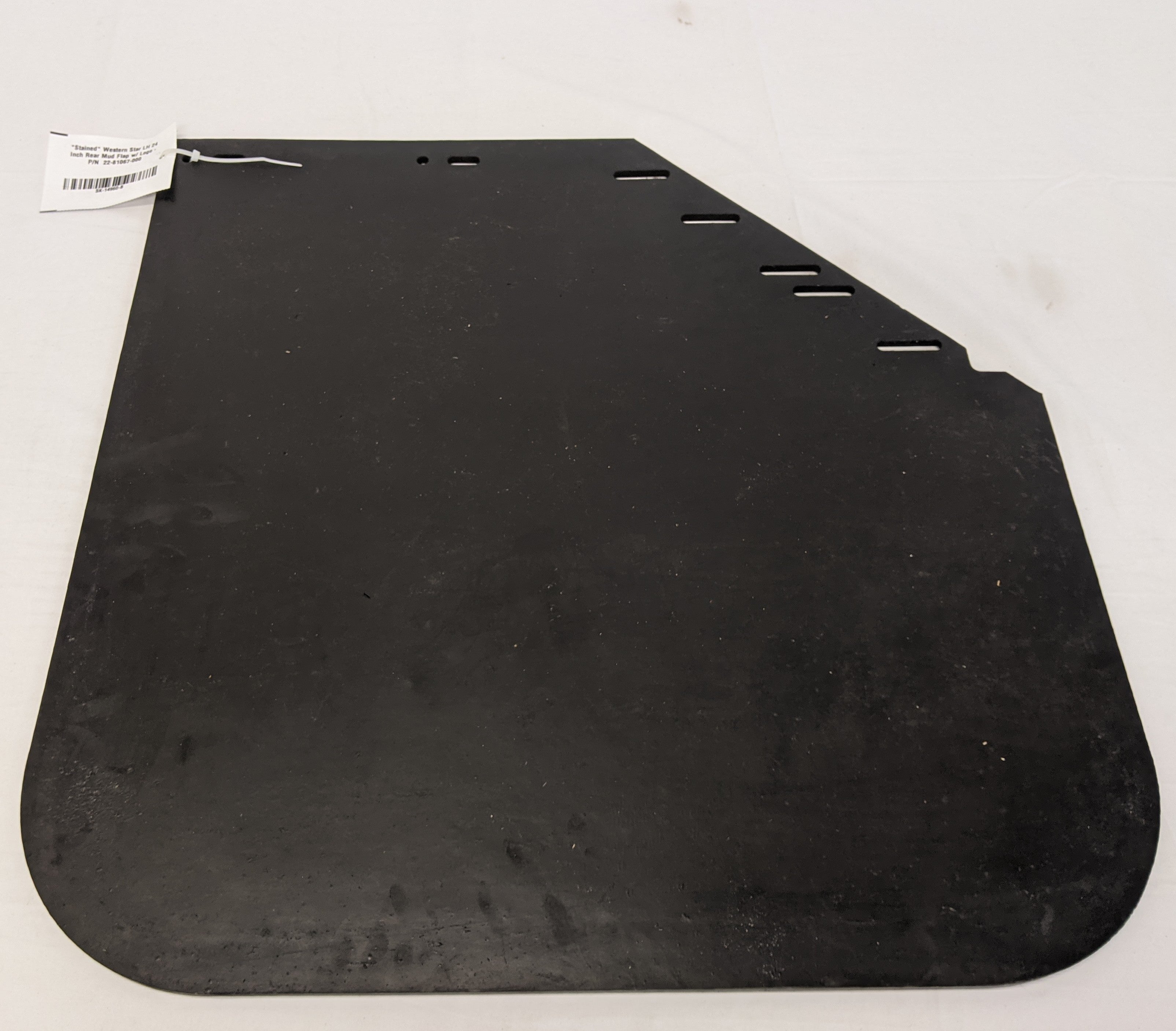 *Stained* Western Star LH 24 Inch Rear Mud Flap w/ Logo - P/N 22-81067-000 (10140332458300)