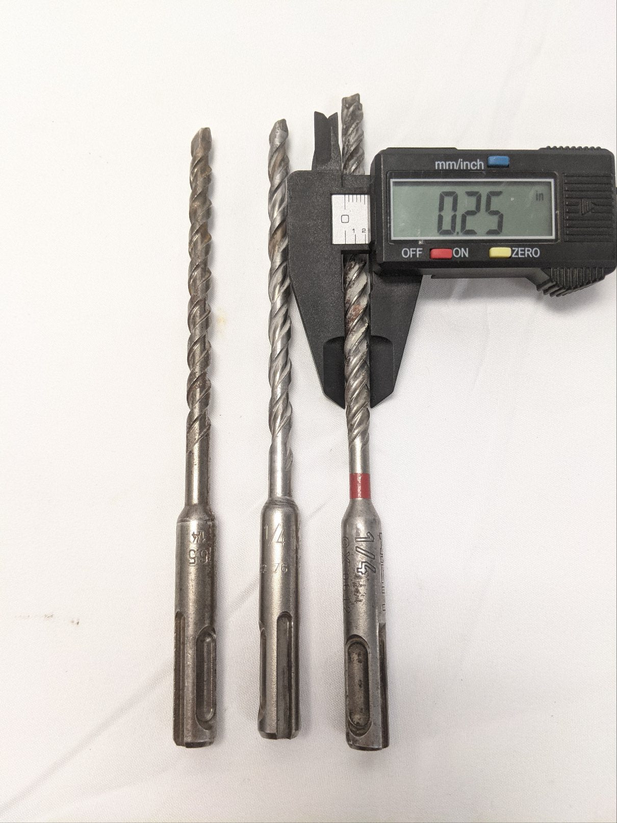 Masonry Drill Bits 3/16" 1/4" x 7.5" | Lot of 6 | SDS Plus | Dewalt Hilti Ansi