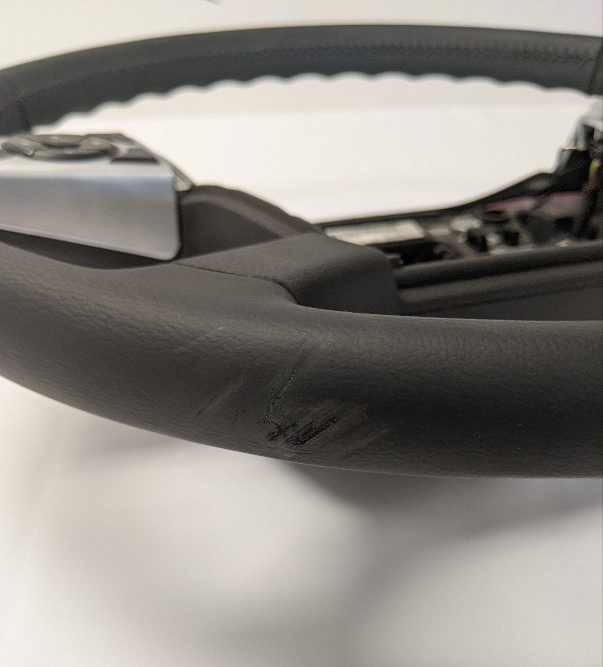 *Blemished* Freightliner 18" Black Leather Steering Wheel - P/N  A14-19622-002