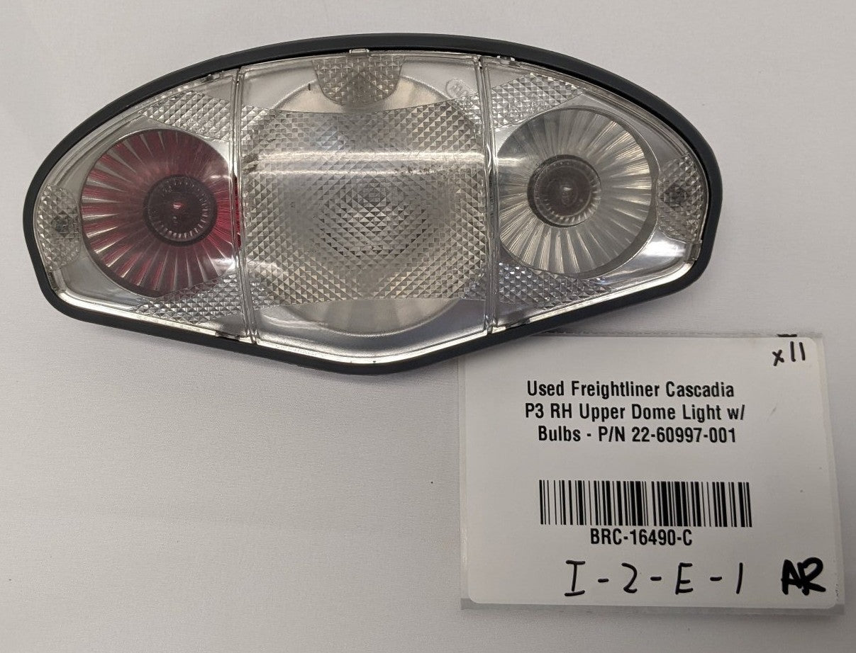 Used Freightliner Cascadia P3 RH Dome Reading Lamp 22-60997-001