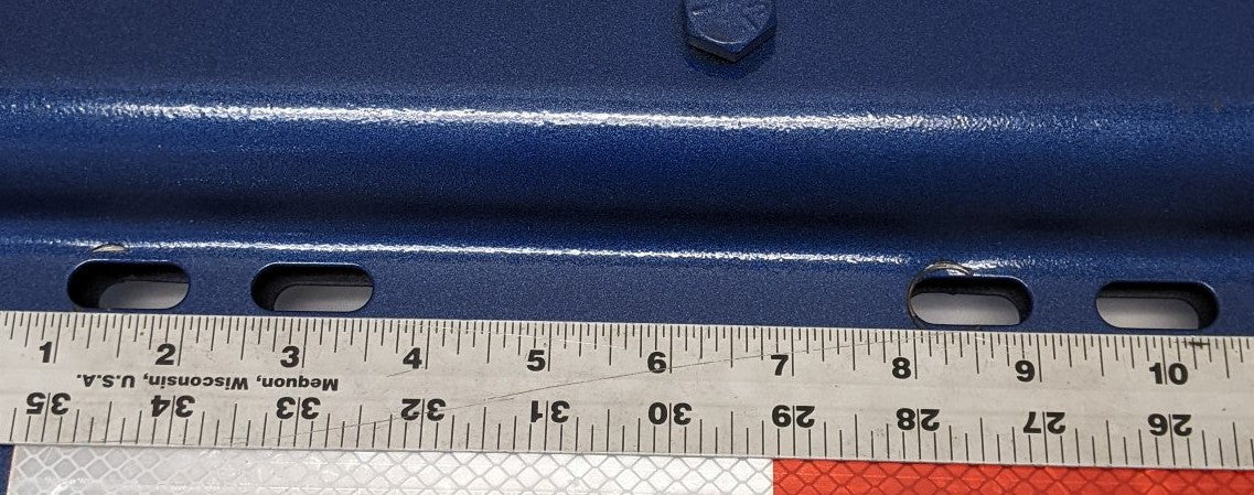 Used FTL RH Rear 45° Angled Blue Mud Flap Hanger Bracket - P/N  22-75801-001
