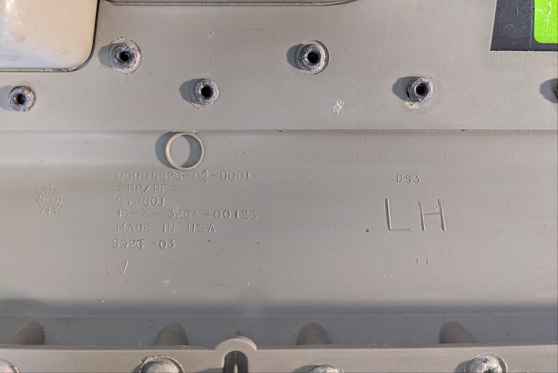 Damaged Dodge Ram 1500 Front LH Door Panel Assembly - P/N 00005926-04-0001 (10090302112060)