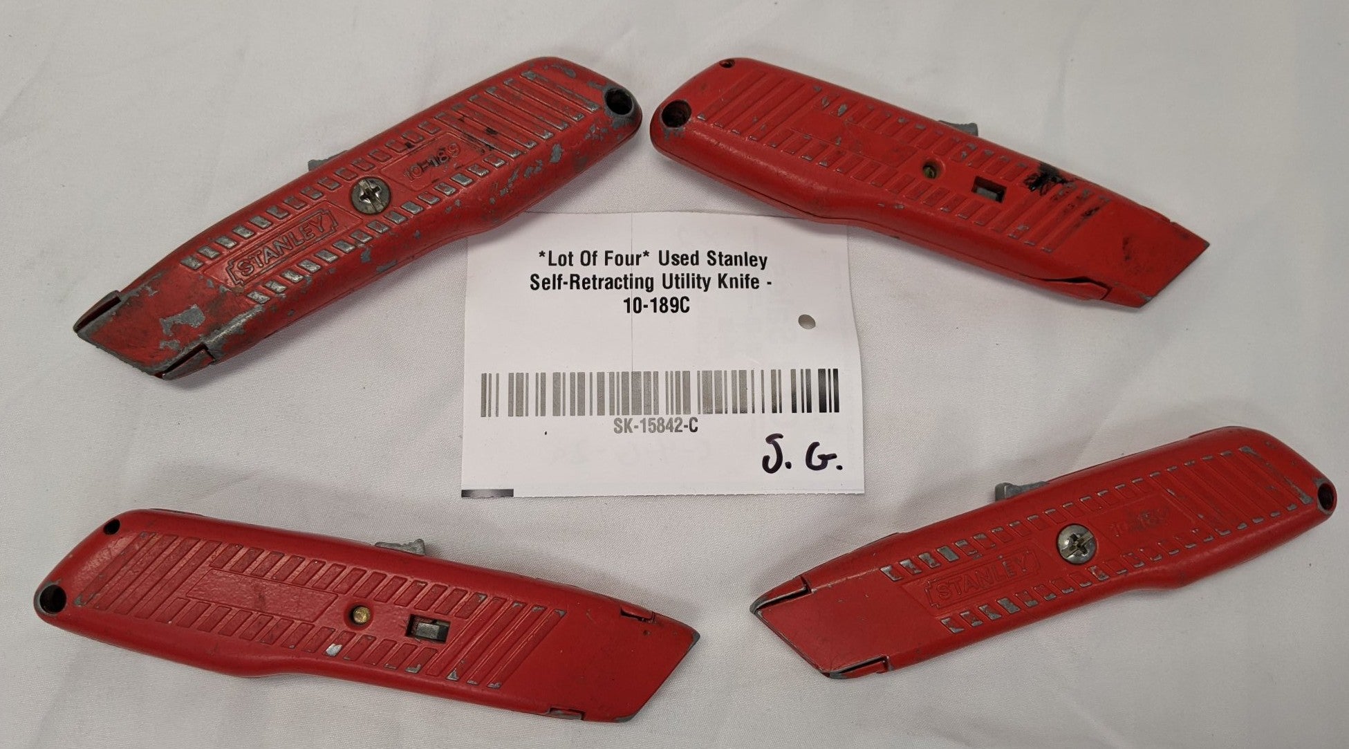 Stanley Auto-Retract Safety Knife Lot of 4 Steel 10-189C