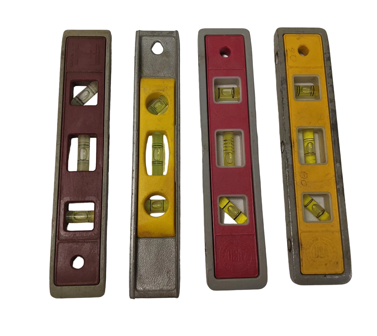 9" Magnetic Torpedo Level Lot - 4pc - Johnson, Ridgid, Stanley