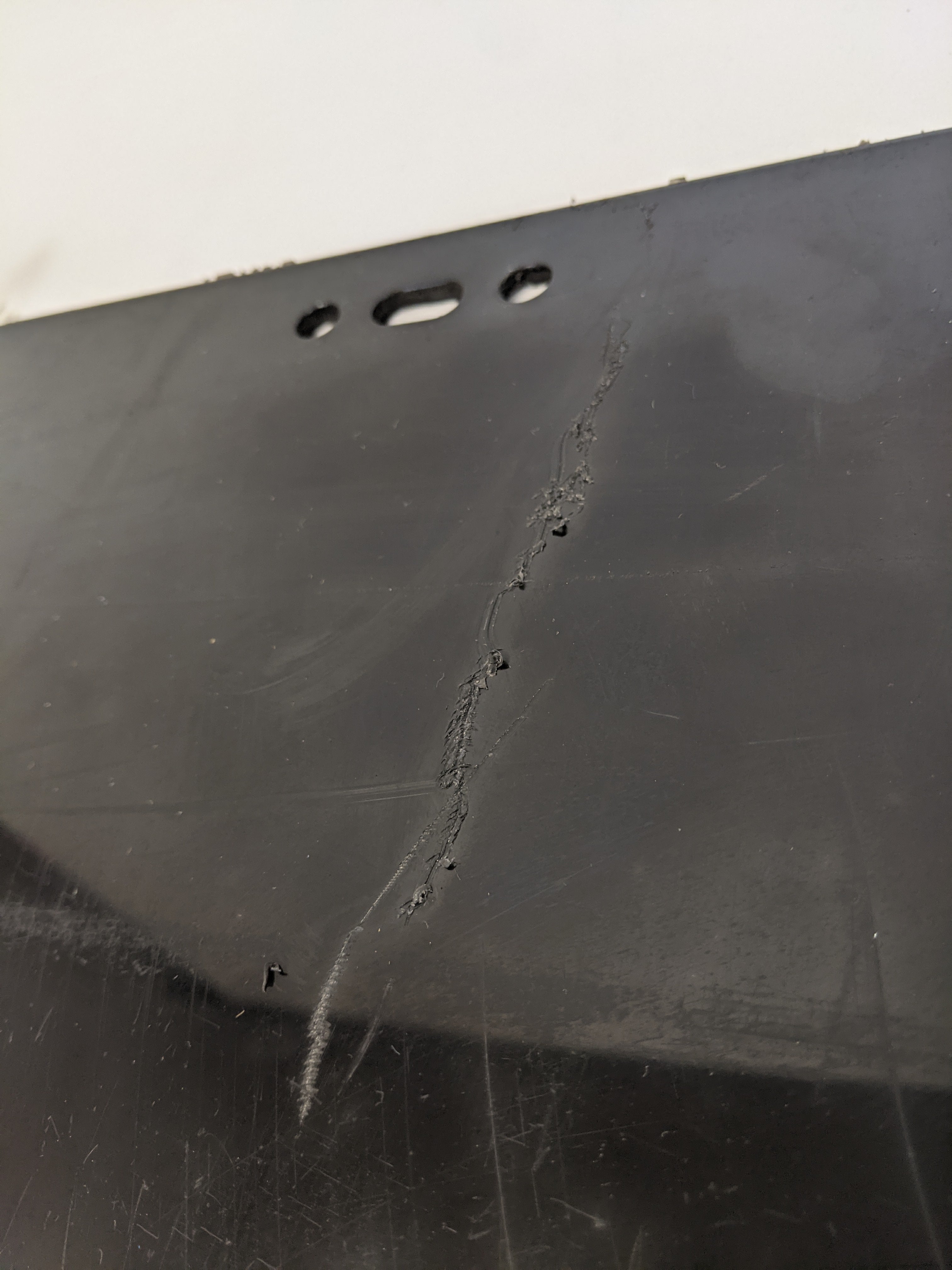 *Scratched* RH or LH 27" Black Straight Mud Flap w/ FTL Logo - P/N 22-69608-203 (10131068059964)