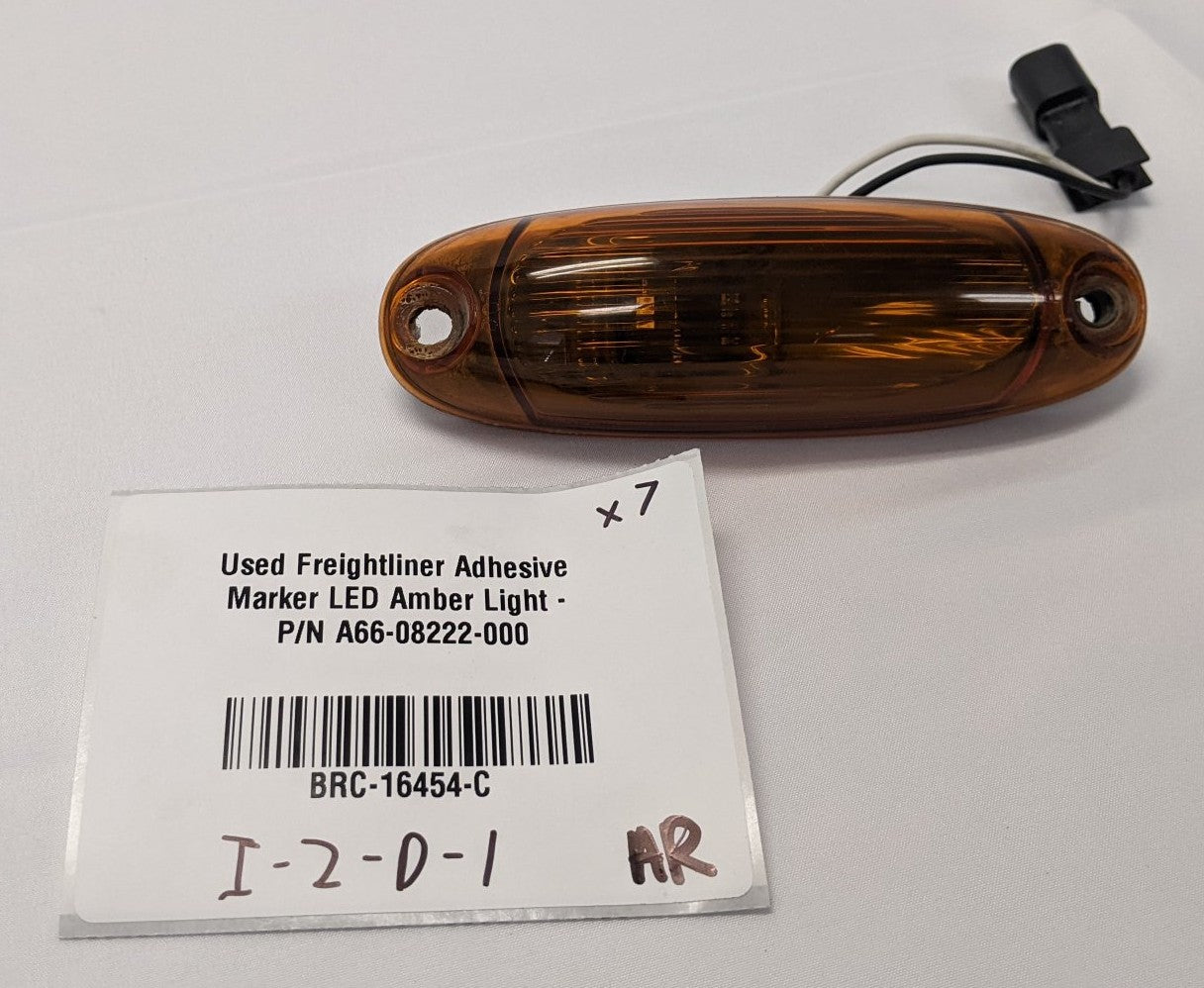 Used Freightliner Adhesive Marker LED Amber Light - P/N A66-08222-000