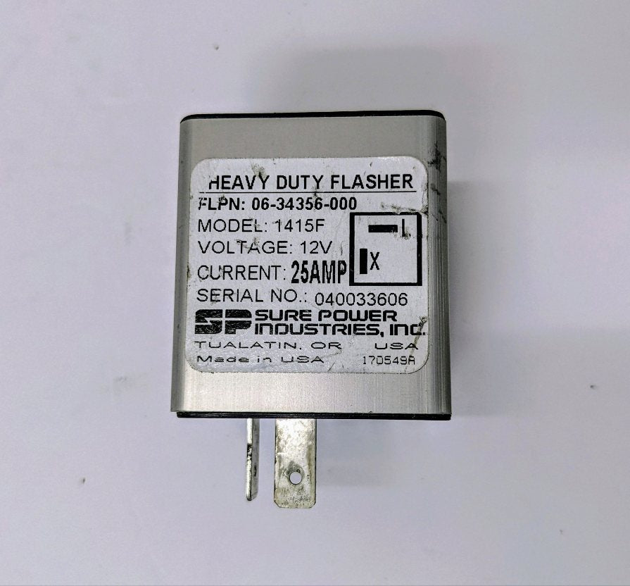 Used Sure Power Industries 1415F Heavy Duty Flasher - P/N 06-34356-000 (10114268528956)