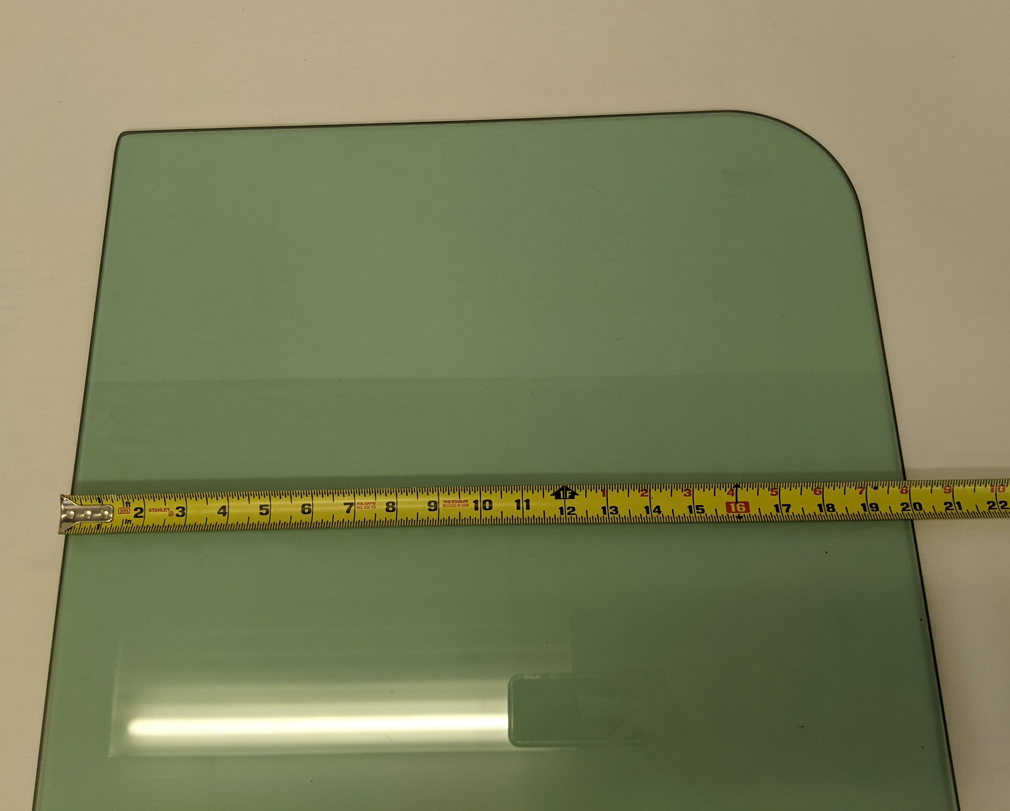 Used Freightliner FLD RH Cab Door Manual Tinted Window Glass - P/N 18-17450-001 (10098478907708)