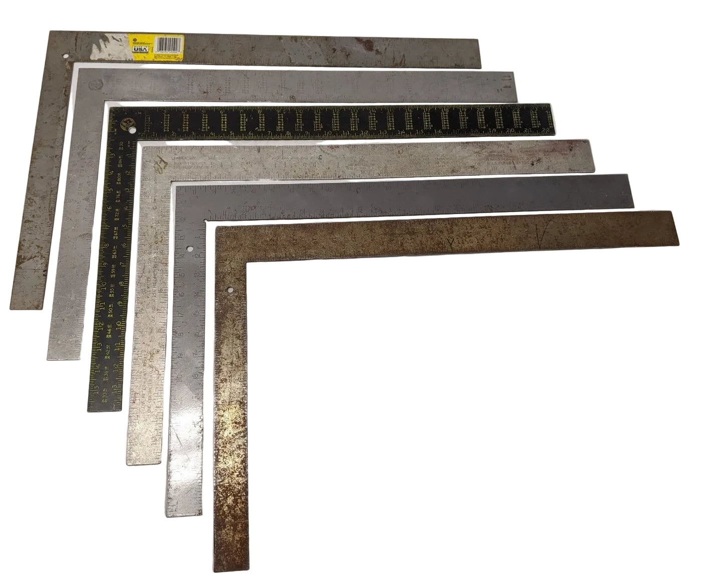 24" x 16" Carpenter Squares - Stanley, Empire, Pittsburgh, Mixed Lot of 6 Used