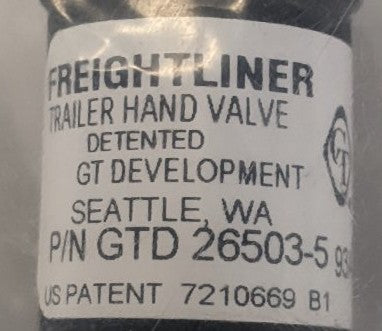 New Freightliner Detent Dash Mounted Trailer Brake Hand Control - PN GTD 26503 5