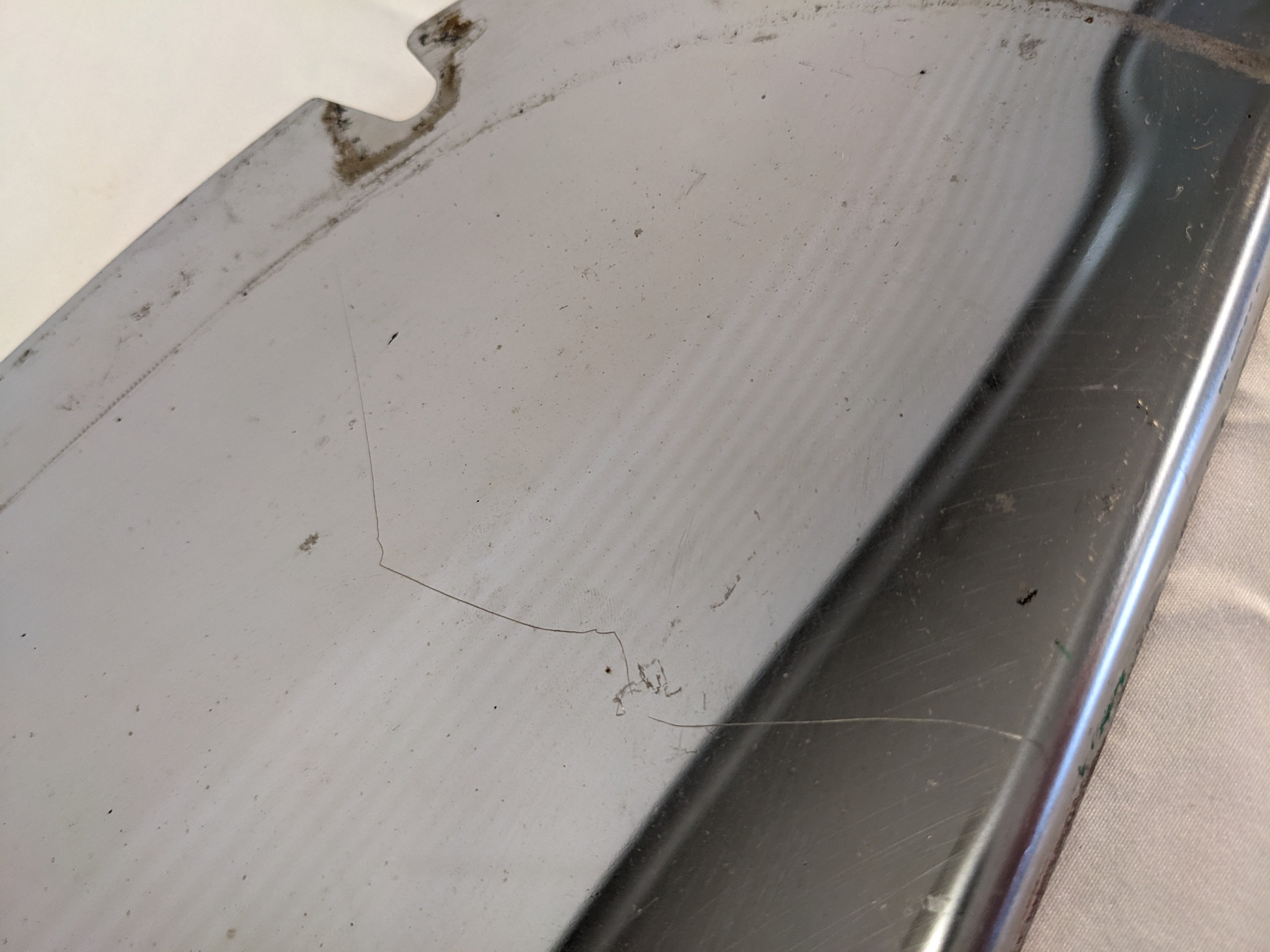 Damaged Freightliner Coronado RH Stainless Cowl Trim Panel - P/N 17-14966-001 (10089926623548)