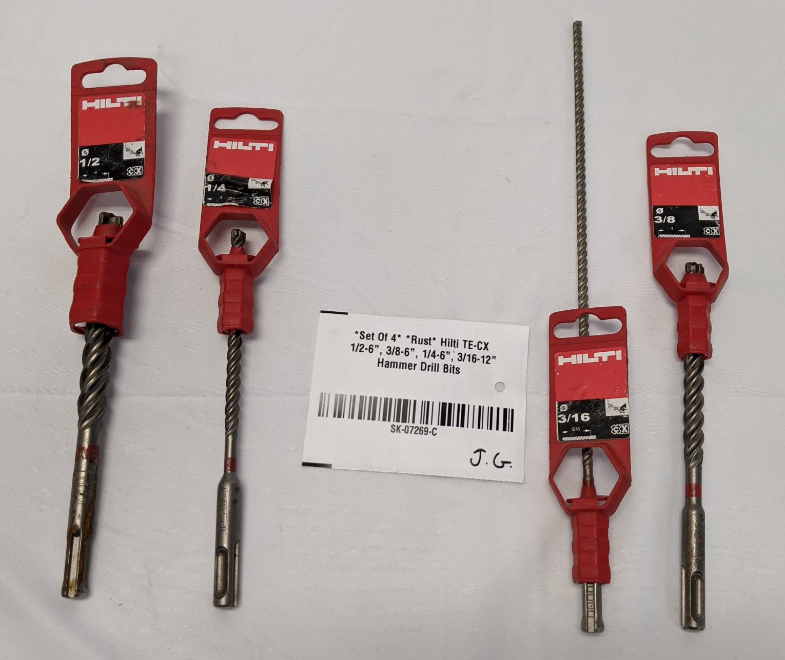 Hilti TE-CX SDS Plus Hammer Drill Bit Set of 4 Carbide Tip