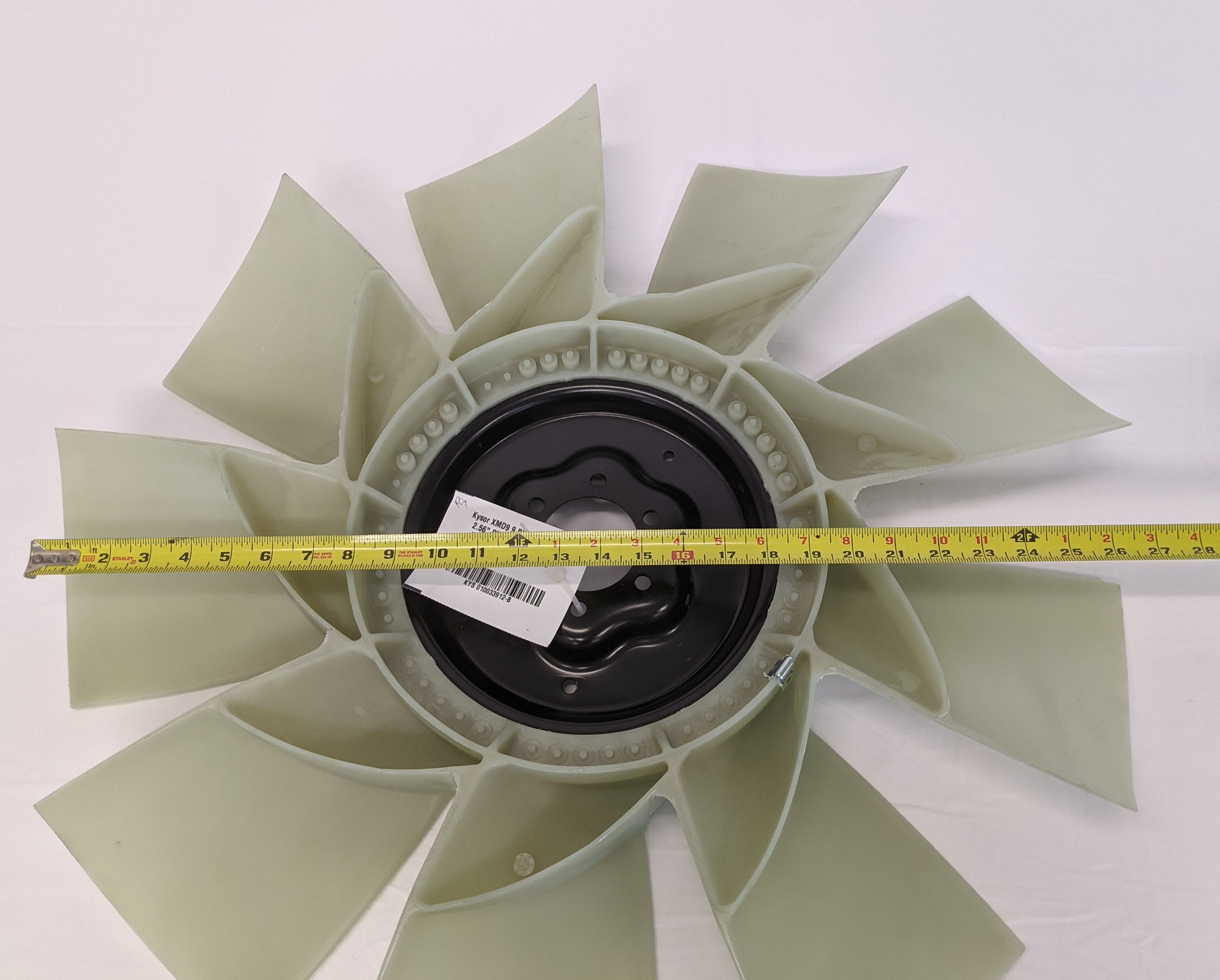Kysor XMD9 9 Blade 27" Dia. 2.56" Pilot Engine Cooling Fan - P/N KYS 010033912 (10125585252668)