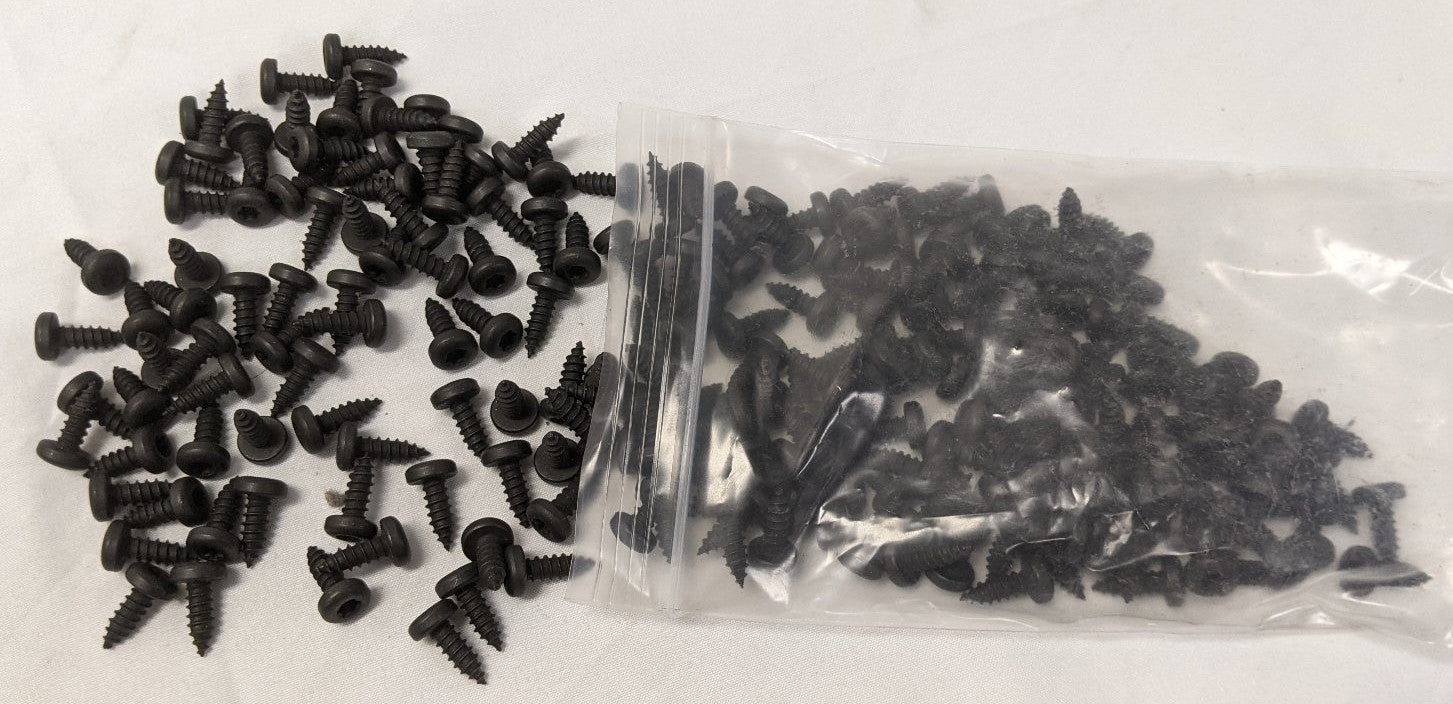 #10 X 1/2" Steel Black Oxide Pan Head Torx Rolling Screws - Lot of 200 - T20 Sheet Metal Fasteners
