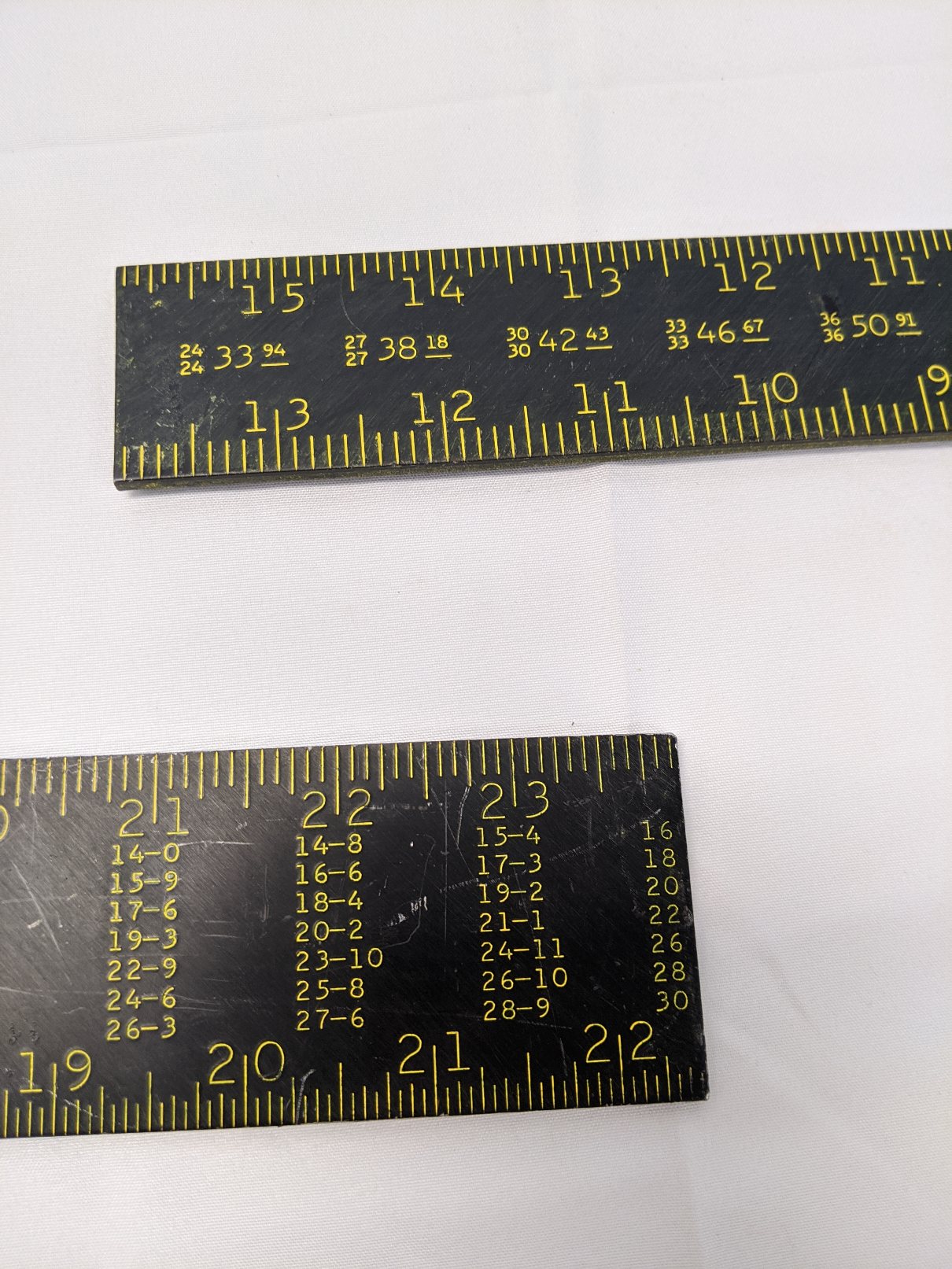 Stanley Carpenter Squares - 12" & 24" Framing Squares, 45-912 & 45-011, Lot of 4