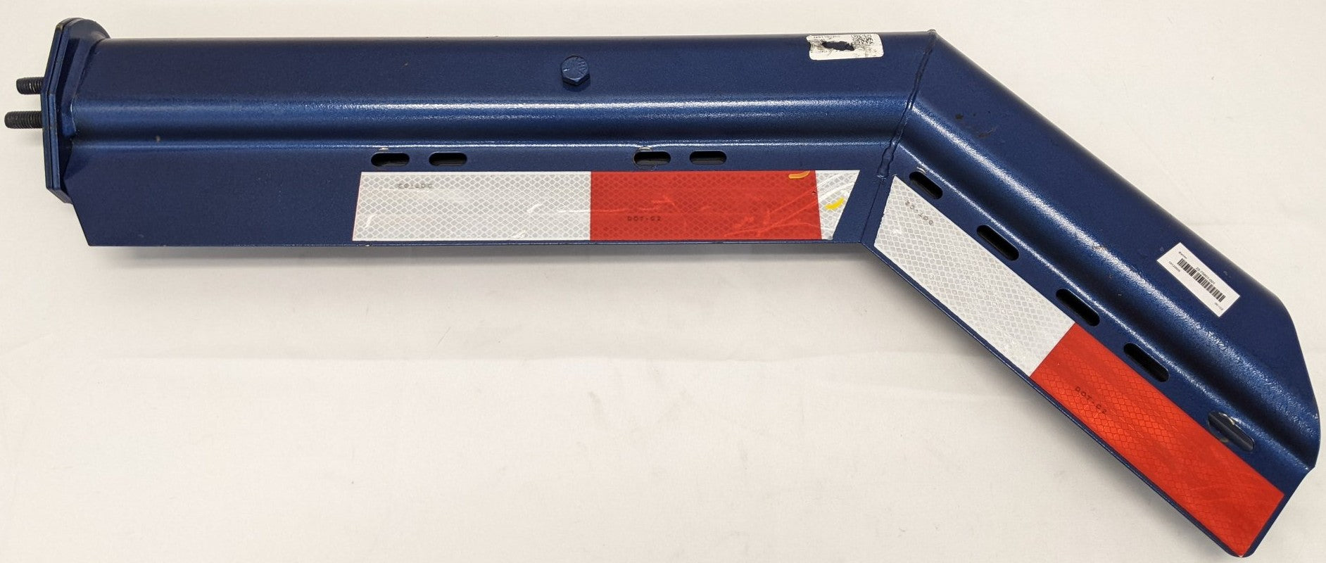 Used FTL RH Rear 45° Angled Blue Mud Flap Hanger Bracket - P/N  22-75801-001