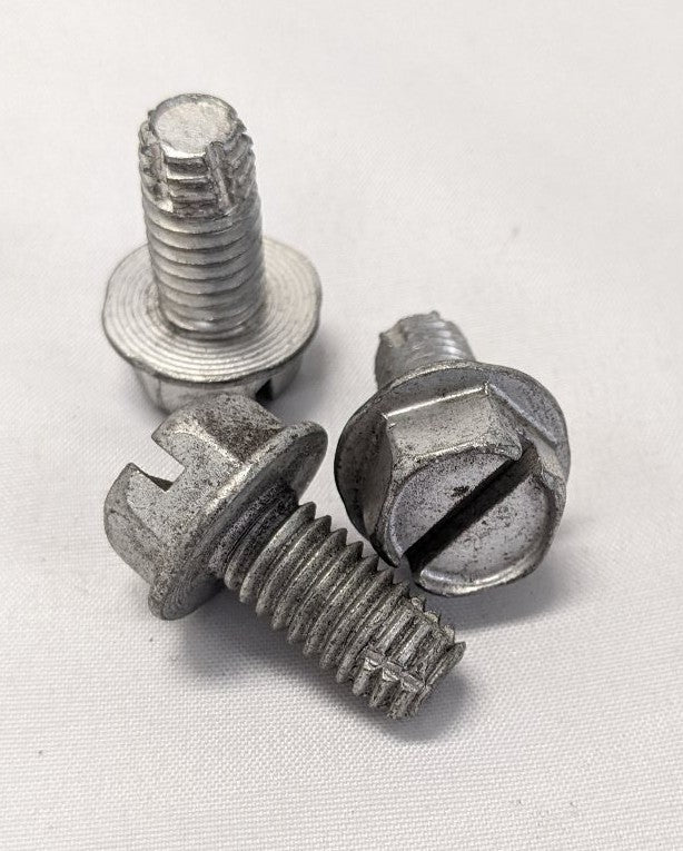 *Lot of 50* New M10X1.5 x 20mm Galvanized Steel Slotted/Hex Self-Tapping Bolts
